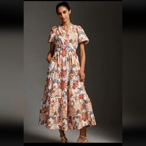 Anthropologie | Dresses | Anthropologie Maeve Linen Tie Back Maxi Dress |  Poshmark